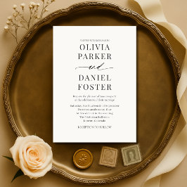 Elegante Moderne Minimalistische Hochzeit Einladung