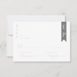 Elegante moderne Minimalistische Hochzeit RSVP Karte