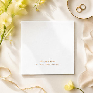Elegante moderne minimalistische Hochzeit Schrift Serviette