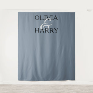 Elegante, moderne Minimalistische Namen für Hochze Wandteppich