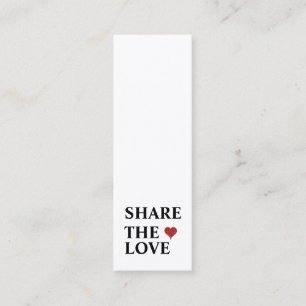 Elegante moderne minimalistische rote Herz-Werbebu Mini Visitenkarte