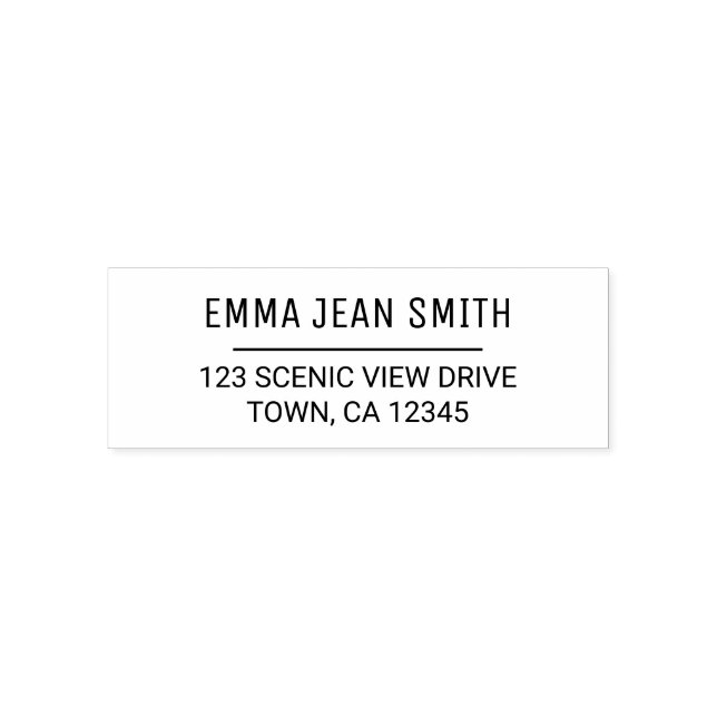 Elegante moderne Minimalistische Rücksendeadresse  Permastempel (Design)