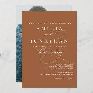 Elegante Moderne Minimalistische Skripteinladung z Einladung