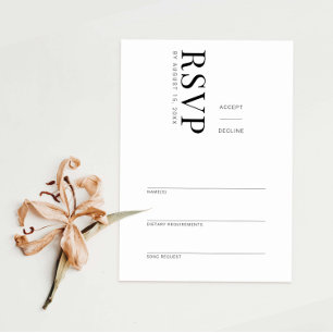 Elegante moderne minimalistische UAWG-Antwortkarte RSVP Karte
