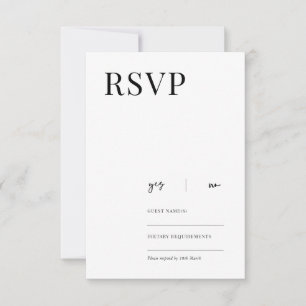 Elegante moderne minimalistische UAWG-Antwortkarte RSVP Karte