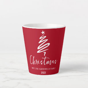 Elegante Moderne Minimalistische Weihnachtsfamilie Milchtasse
