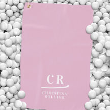 Elegante moderne Mit Monogramm Initialen Name Rosa