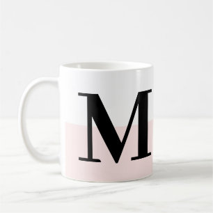 Elegante moderne Monogramm-Geschenk Rosa Pink-Tass Kaffeetasse