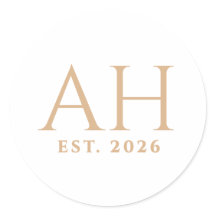 Elegante moderne Monogramm-Initialen Gründungsdatu