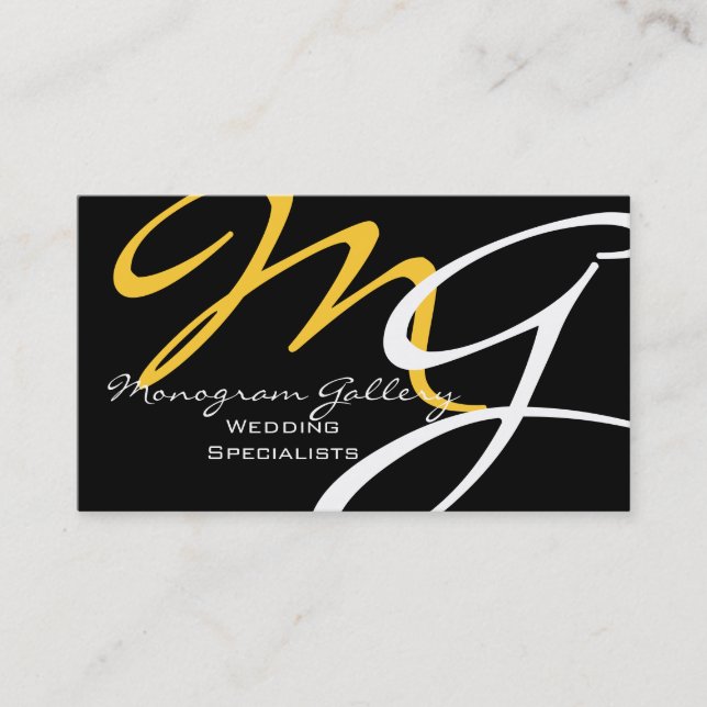 Elegante moderne Monogramm-Visitenkarten Visitenkarte (Vorderseite)