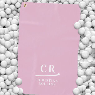 Elegante moderne monogrammierte Anfangsbuchstaben Golfhandtuch