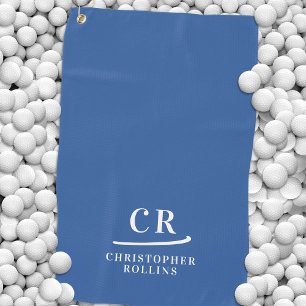Elegante moderne monogrammierte Initialen Name Bla Golfhandtuch