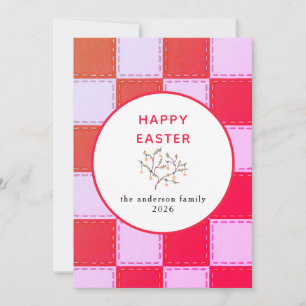 Elegante moderne Muster Frohe Ostern Foto Feiertagskarte