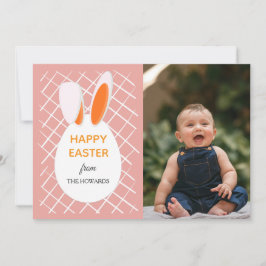 Elegante moderne Muster Frohe Ostern Foto Feiertagskarte