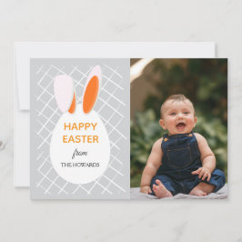 Elegante moderne Muster Frohe Ostern Foto Feiertagskarte