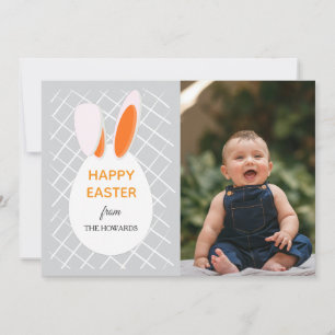 Elegante moderne Muster Frohe Ostern Foto Feiertagskarte