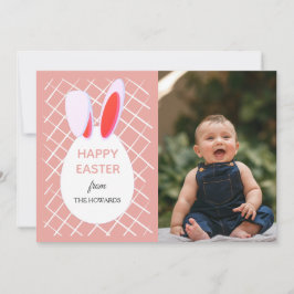 Elegante moderne Muster Frohe Ostern Foto Feiertagskarte