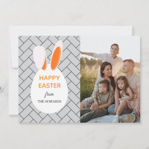 Elegante moderne Muster Frohe Ostern Foto Feiertagskarte