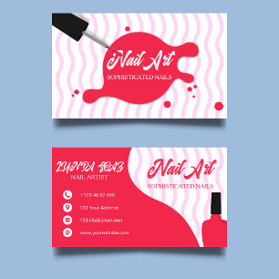 Elegante moderne Nail Artist Business Card Visitenkarte
