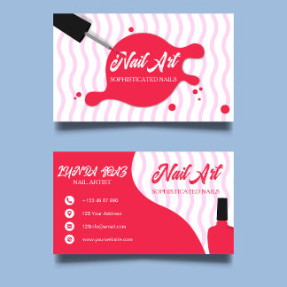 Elegante moderne Nail Artist Business Card Visitenkarte