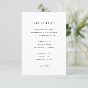 Elegante moderne neutrale Hochzeit Begleitkarte