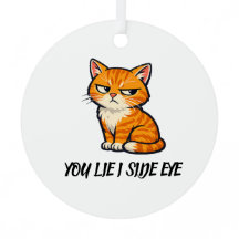Elegante moderne orange Katze Keramik Weihnachten