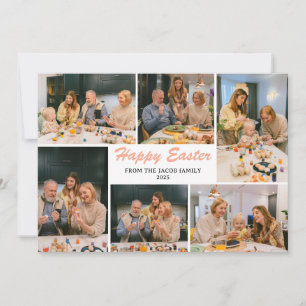 Elegante Moderne Osternfamilie 6 Foto Feiertagskarte