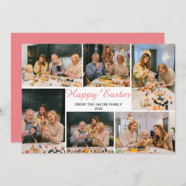 Elegante Moderne Osternfamilie 6 Foto Feiertagskarte