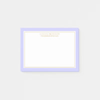 Elegante moderne Periwinkle Goldgrenze Personalisi