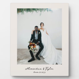 Elegante Moderne Personalisierte Hochzeitsbühne Fo Fotoplatte