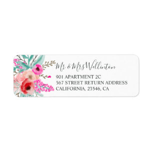 Elegante moderne pinkfarbene, florale Wasserfarbe 