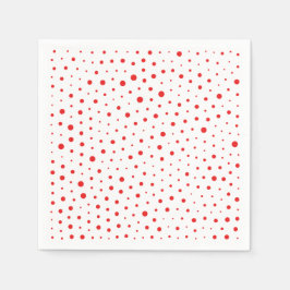 Elegante moderne Polka-Dots - Rot- BG anpassen Serviette
