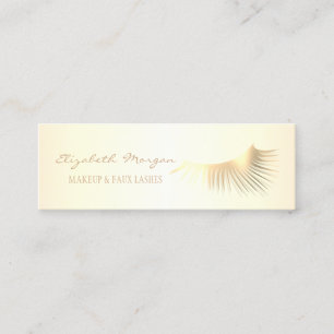 Elegante moderne professionelle falsche Gold-Wimpe Mini Visitenkarte