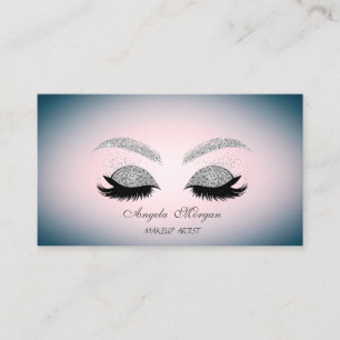Elegante moderne professionelle Glitter-Kunstwimpe Visitenkarte