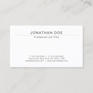 Elegante moderne professionelle minimalistische Vo Visitenkarte
