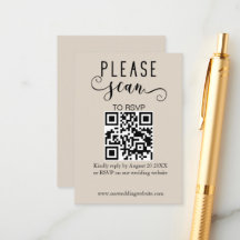 Elegante moderne QR Code UAWG Wedding