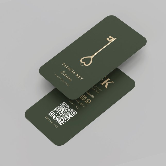 Elegante Moderne Realtor Real Anwesen Visitenkarte (Elegant Modern Realtor Real Estate Sage Business Card
)