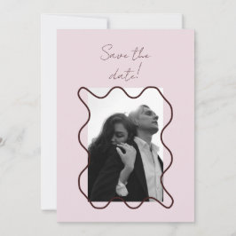 Elegante Moderne Retro-Hochzeit Save The Date