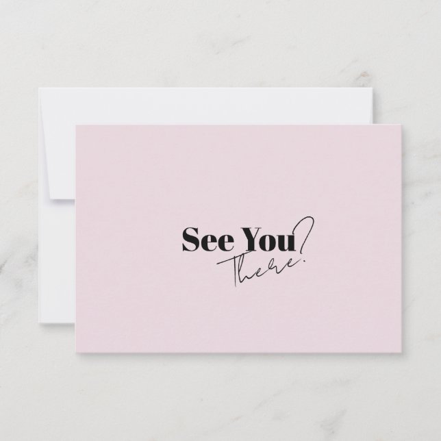 Elegante Moderne Retro Minimalistische Hochzeit RSVP Karte (Vorderseite)