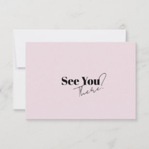 Elegante Moderne Retro Minimalistische Hochzeit RSVP Karte