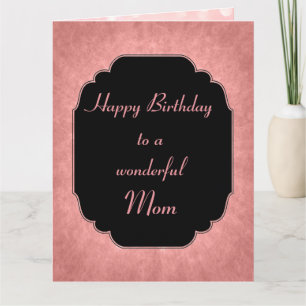 Elegante moderne rosa Happy Birthday Mama Karte