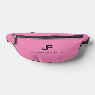 Elegante, moderne rosa, rosa, rosafarbene Monogram Bauchtasche