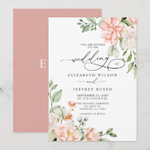 Elegante moderne rosafarbene weiße Blumenhochzeit