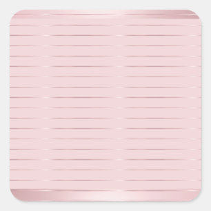 Elegante moderne Rose Gold Blank Template Trendy Quadratischer Aufkleber