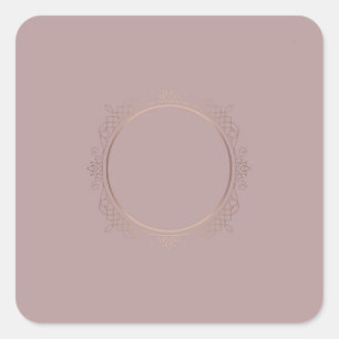 Elegante moderne Rose Gold Blank Template Trendy Quadratischer Aufkleber