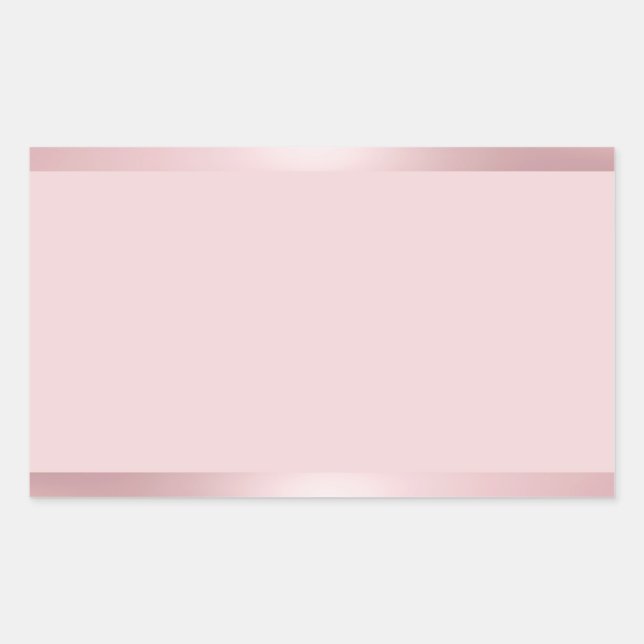 Elegante moderne Rose Gold Blank Template Trendy Rechteckiger Aufkleber (Vorderseite)
