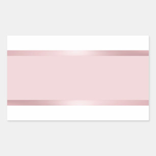 Elegante moderne Rose Gold Blank Template Trendy Rechteckiger Aufkleber