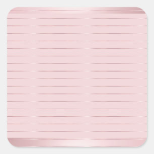 Elegante moderne roségoldene leere Vorlage trendy Quadratischer Aufkleber