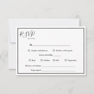Elegante moderne RSVP-Karte für Hochzeiten RSVP Karte