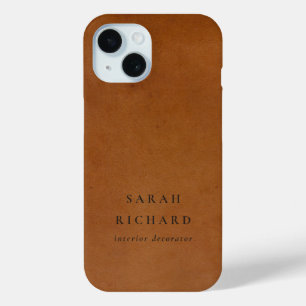 Elegante moderne rustikale Tan Leder Textur Custom Case-Mate iPhone Hülle